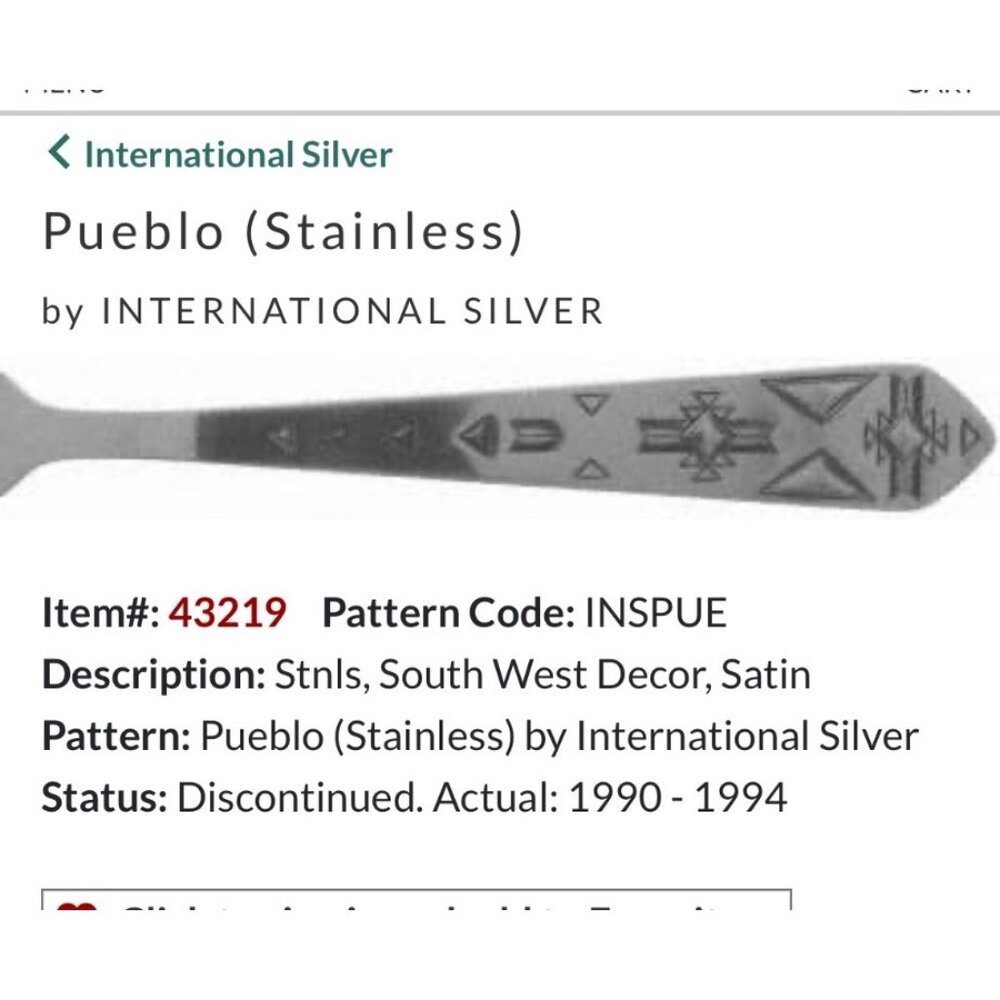 Set Of 3 International Silver Pueblo Stainless Steel Knives flatware satin